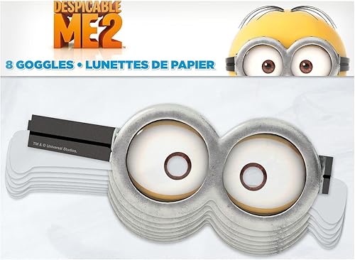 Minions de la película Despicable Me, Máscaras de fiesta, talla única , Blanco