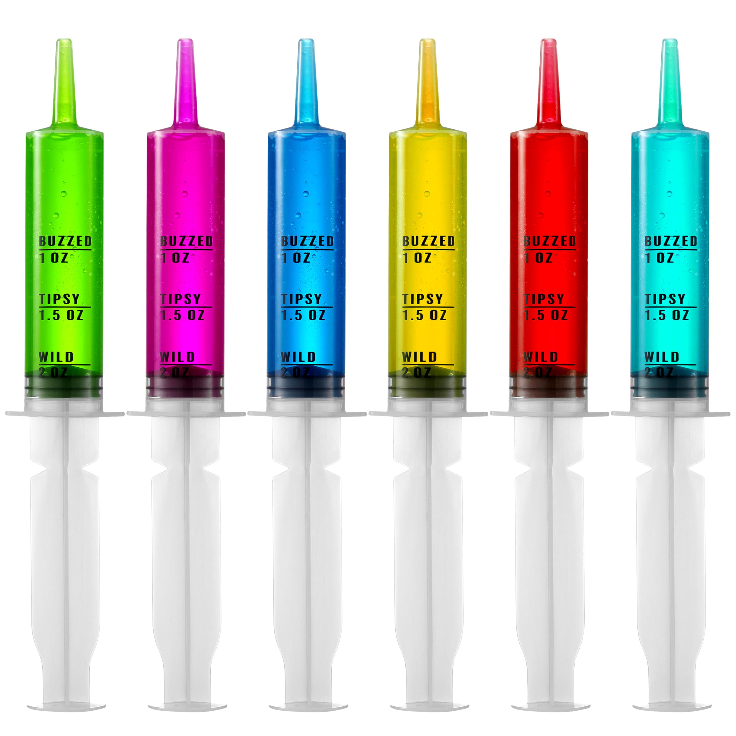 JOLLY CHEF Party Shot – Lot De 60 Seringues à Shot En Gelée D'Halloween, Récipient Moyen De 42,5 G Avec Couvercle, Parfaites Pour Les Verres à Shot En Plastique Pour Halloween, Thanksgiving