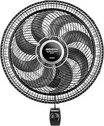 MONDIAL Ventilador de Parede 40cm Super Turbo 8 Pás, Preto/Prata, 140W, 220V - VTX-40P-8P