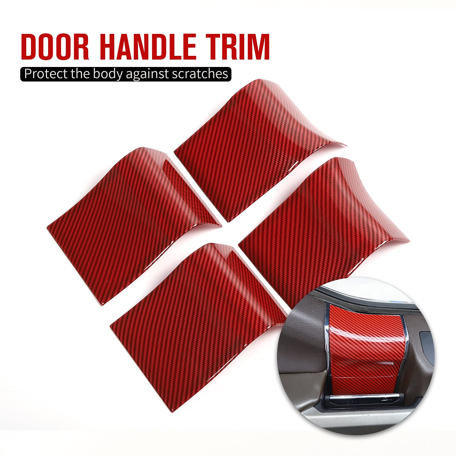 2019 Ford F150 Accessories 4pcs Interior Door Handle Panel Trim - Foto 3