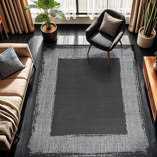 Miniatura 105 de CAMILSON Alfombra moderna de lujo de 8 x 10 pies, estilo vintage, abstracto, suave, de pelo medio, resistente a las manchas, fácil de limpiar, no