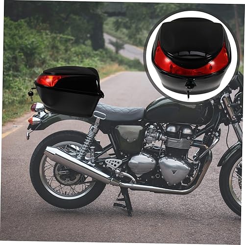 Miniatura 5 de Ciclomotor Scooter Motocicleta Maletero Caja de Almacenamiento Tronco Cola Maleta Maleta Bolsa de Almacenamiento de Motocicleta Portador de