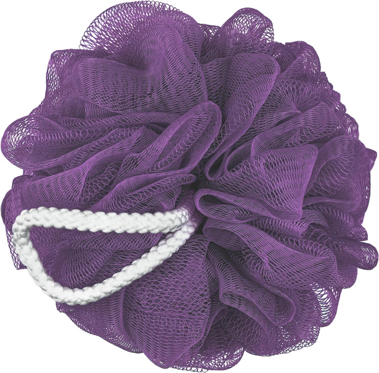 DecorRack Loofah Shower Bath Sponge 60g, Random Color Mesh Pouf Body Bathing Shower Scrubber Loofa Sponge, 1 Loofah of Random Color (1 Pack)