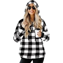 TBONTB Hoodies for Women Fuzzy Oversized Sweatshirt Zip Up Fleece Pullover Fluffy Sherpa with Pockets