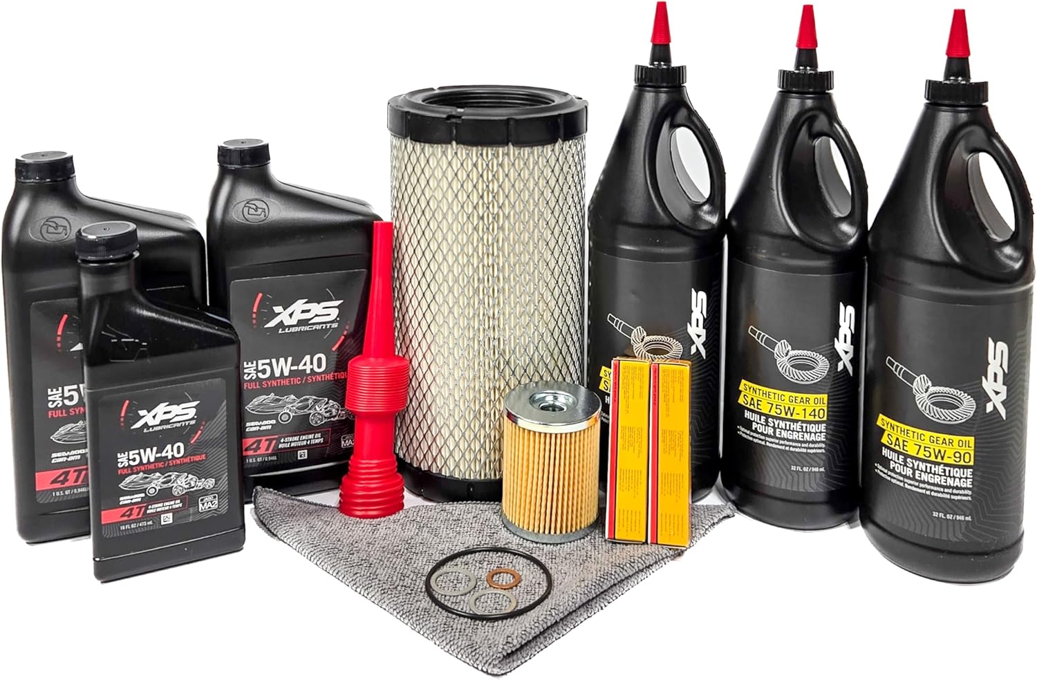 Can-Am Defender HD10 /9/8 Full Service Oil Change Kit w/Spark Plugs (DCPR8E) C02