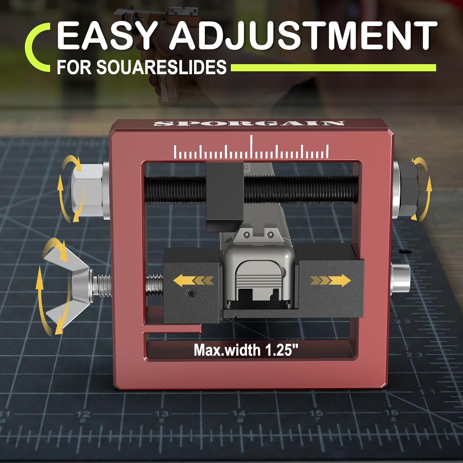 SporGain Pistol Sight Pusher Tool with Heavy-Duty Design for 1911 Glock Sig Springfield and Similar Market, Fits Handguns Front and Rear Sight Removal Adjustment