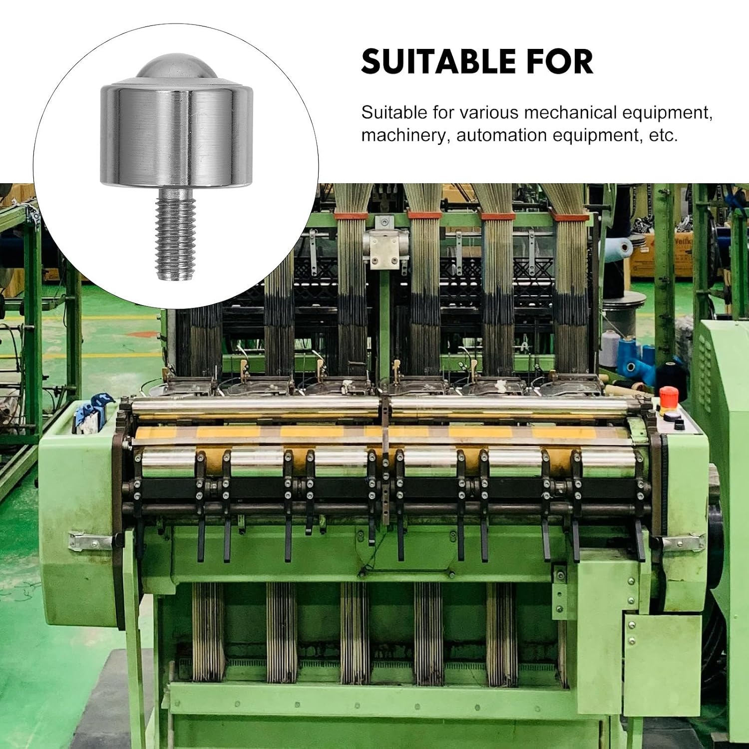 Threaded Roller Ball Transfer Bearing M12 Threaded Rod 1 Inch Heavy Duty Ball Transfer Unit with Bearing Steel for Industrial Material Handling and Automation Equipment