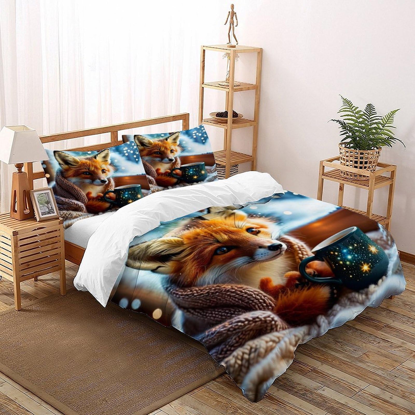 Housse de couette motif renard pour transformer votre chambre en un cocon de nature