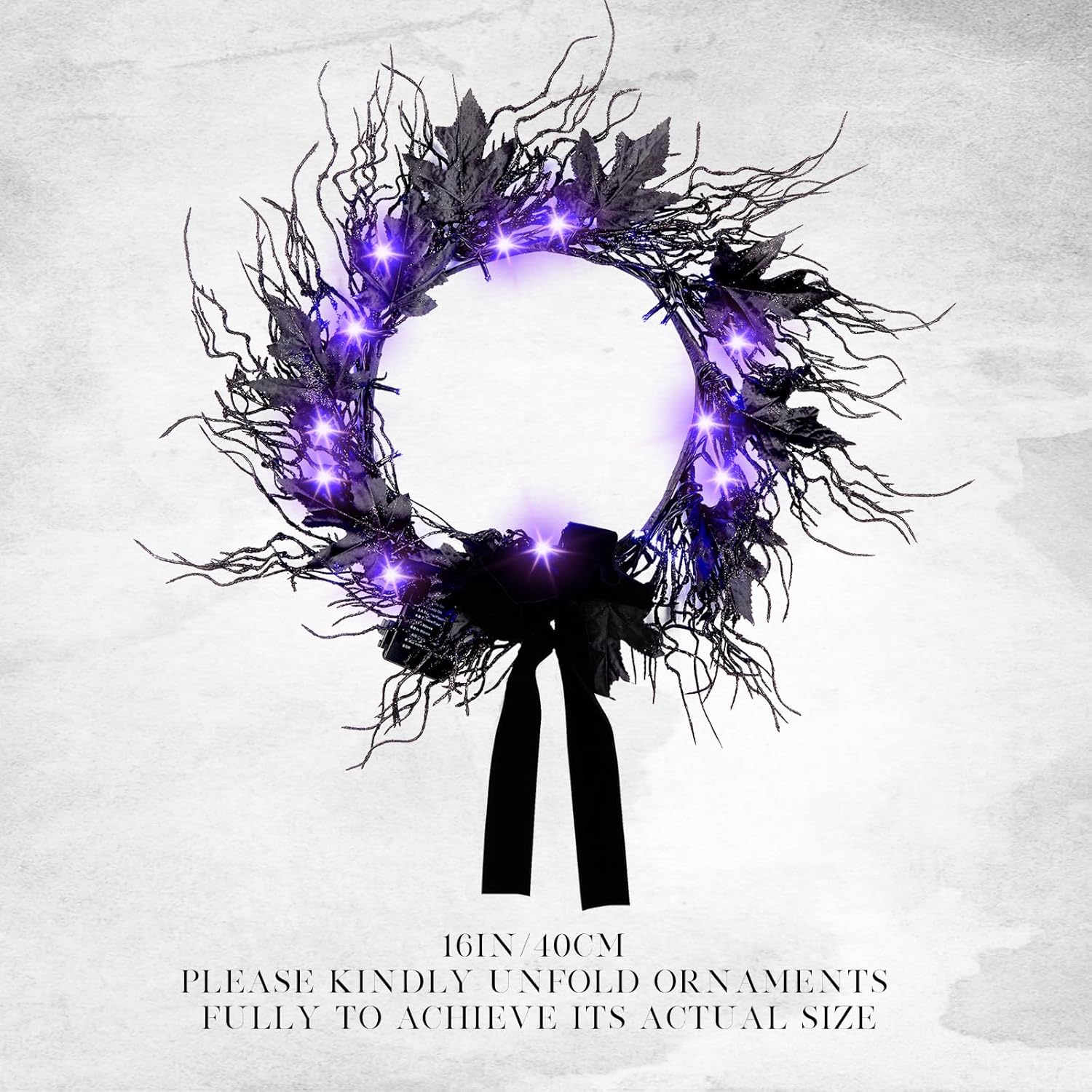 JORNOY 20inch Large Halloween Ball Wreath with Ghost & Pumpkin Accents - Seasonal Orange/Black Wall Hanging, Front Door, Mantel, Porch Decor for Home