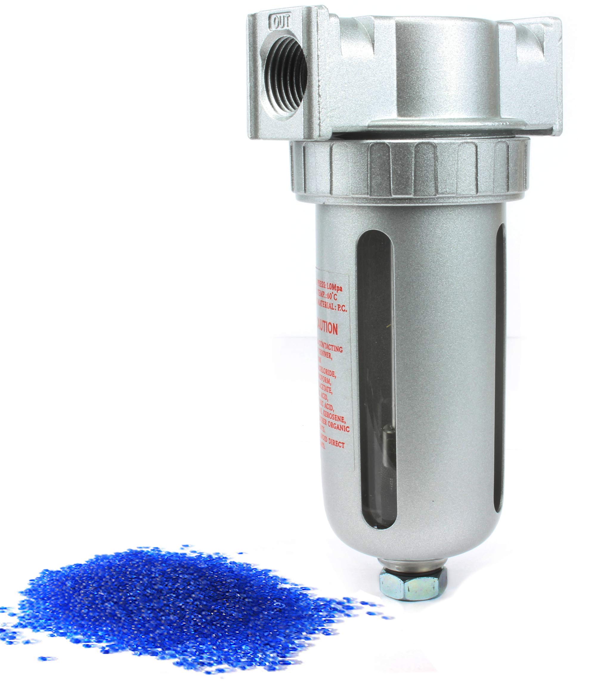 1/2" Compressed Air In Line Desiccant Dryer Moisture/Water Filter Trap