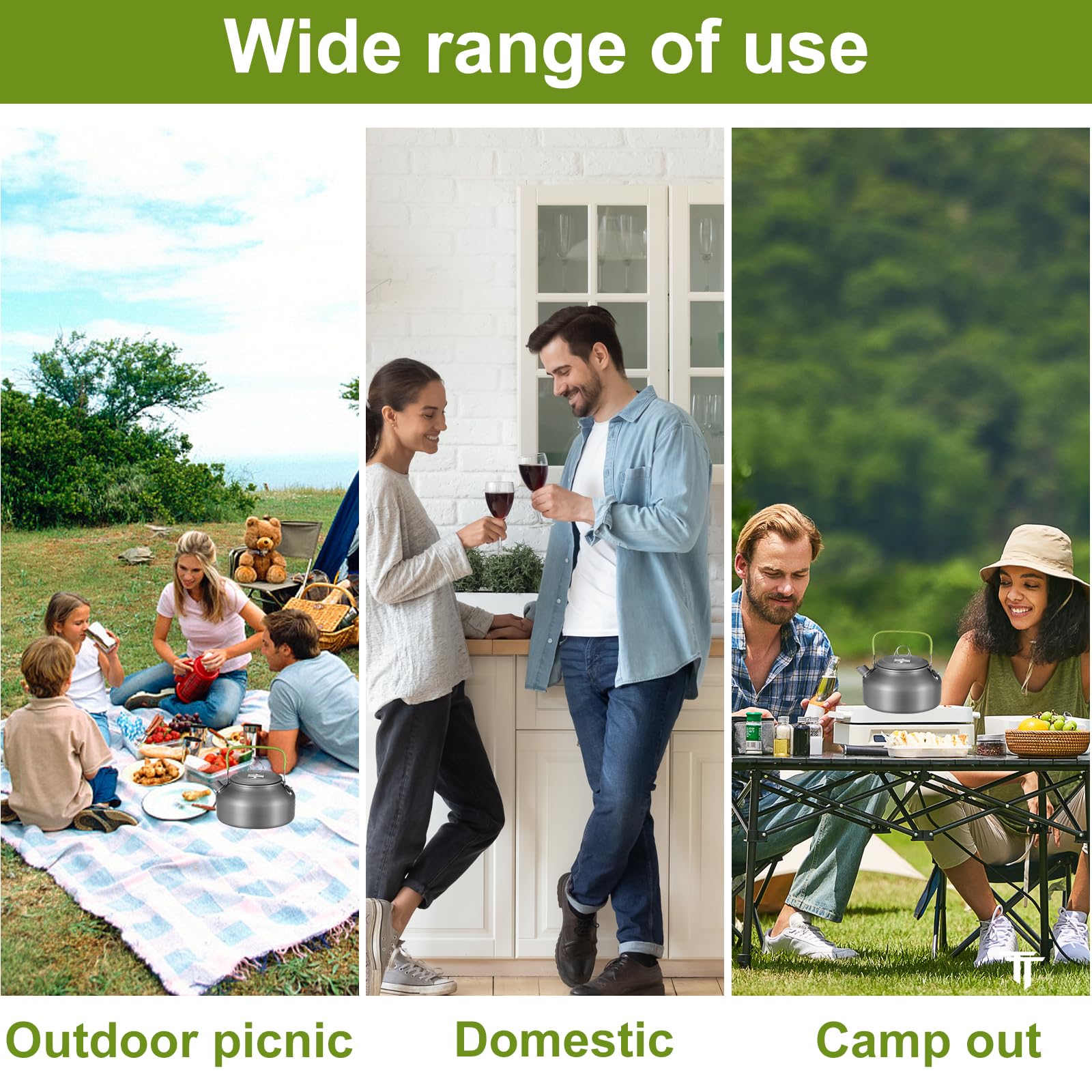 Bouilloire En Aluminium: Bouilloire Portable Ultra-Légère de 0,8L, Idéale Pour Le Camping, Le Plein Air, La Randonnée Et Le Pique-Nique (0,8 Litre)