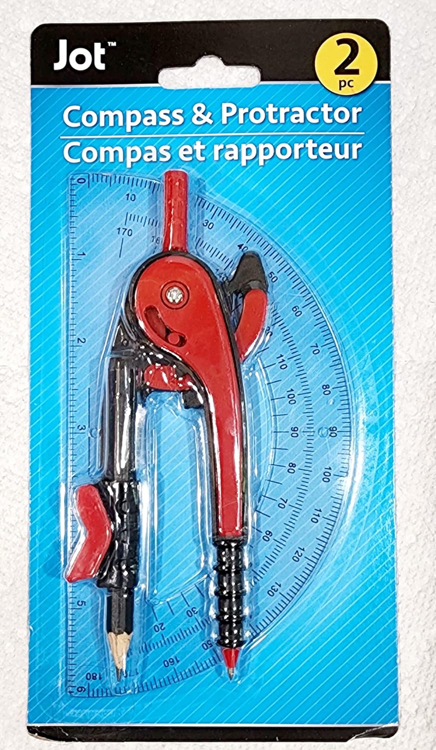 JOT Compass and Protractor, Assorted Colors by JOT