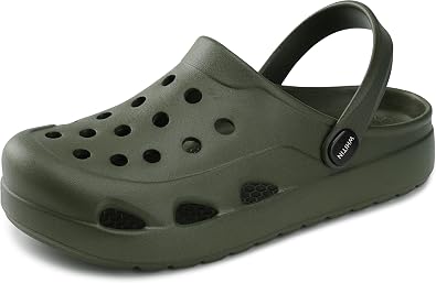 WHITIN Lightweight Garden Clogs with Arch Support for Women and Men Y71 | Cushioned Sole, Easy Slip on and off, Supportive, Roomy Toe Space, Indoor and Outdoor Use, Classic Adult Garden Shoes