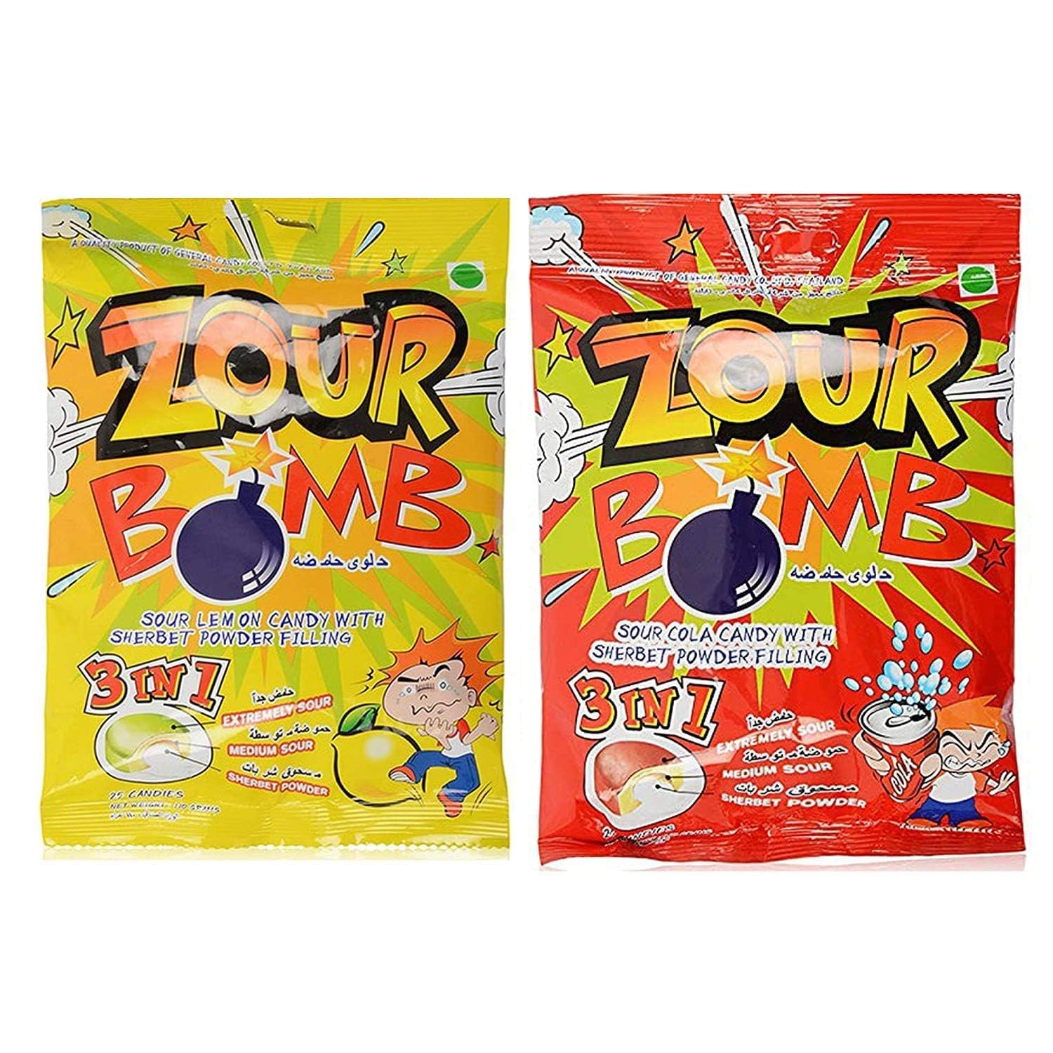 Zour Bomb Lemon Cola Flavour Candy Pack Of 2 | Desertcart Seychelles