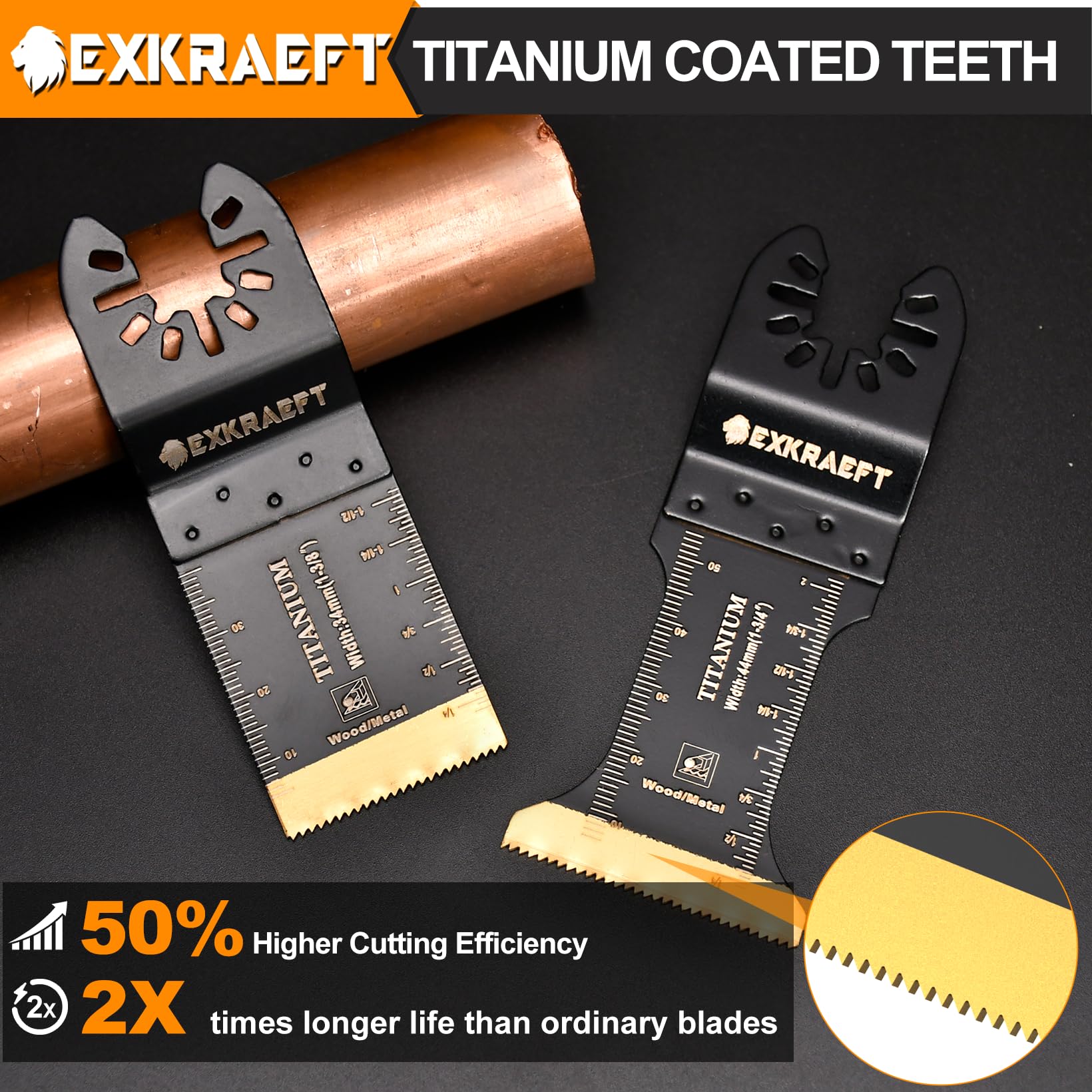 EXKRAEFT 30Pcs Multitool Blade Kits for Metal Wood and Drywall Japanese Tooth Multi Tool Blades - Image 4