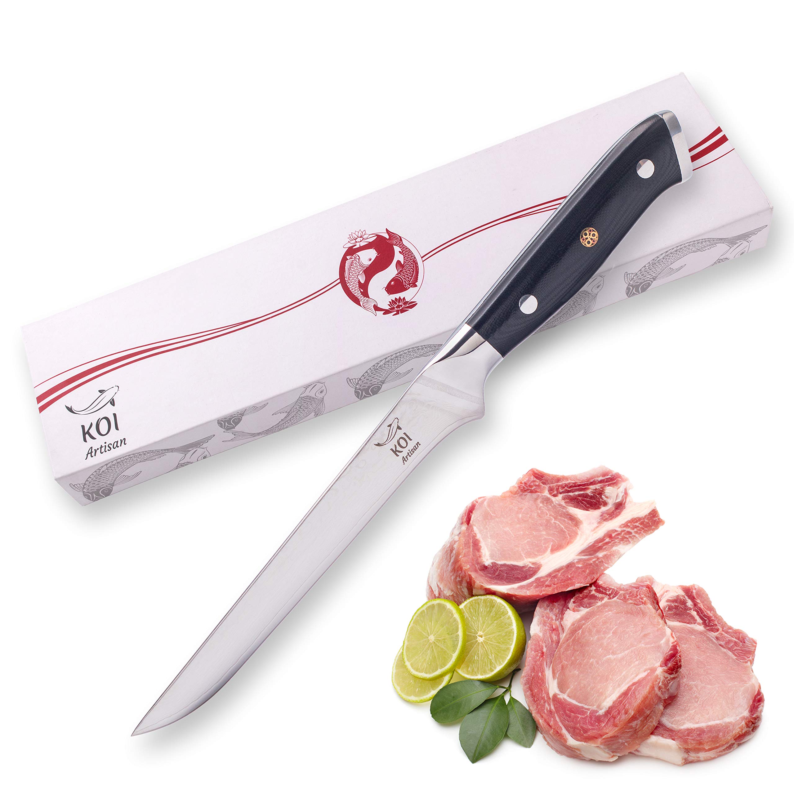 KOI ARTISAN Filleting Boning Knife 6 Inches Blade Filleting Knife