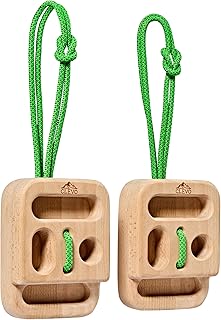 CLEVO - Finger Bloc Mini pour l'entraînement de la force des doigts - Fingerboard compact pour le bloc & l'escalade - Entraîneur de doigté & prise Pinchblock en bois - Hangboard portable