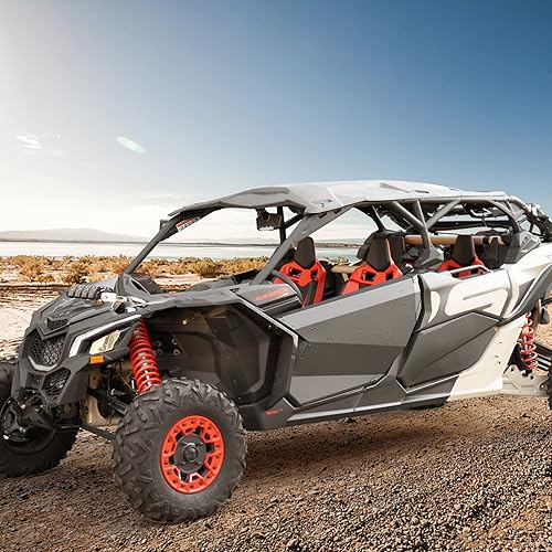 Miniatura 9 de A & UTV PRO Puertas traseras completas de aluminio para Can-Am Maverick X3 y MAX 2017-2023 todos los modelos, paneles de puerta trasera de alta