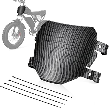 Universal Electric Dirt Bike Number Plate Carbon Fiber Pattern Front License Plate for Ridstar Q20 Tuttio Soleil 01 Super 73 S1 S2 Y1 RX Macfox X1S X1 Ebike Motocross Off-Road carbon fiber pattern