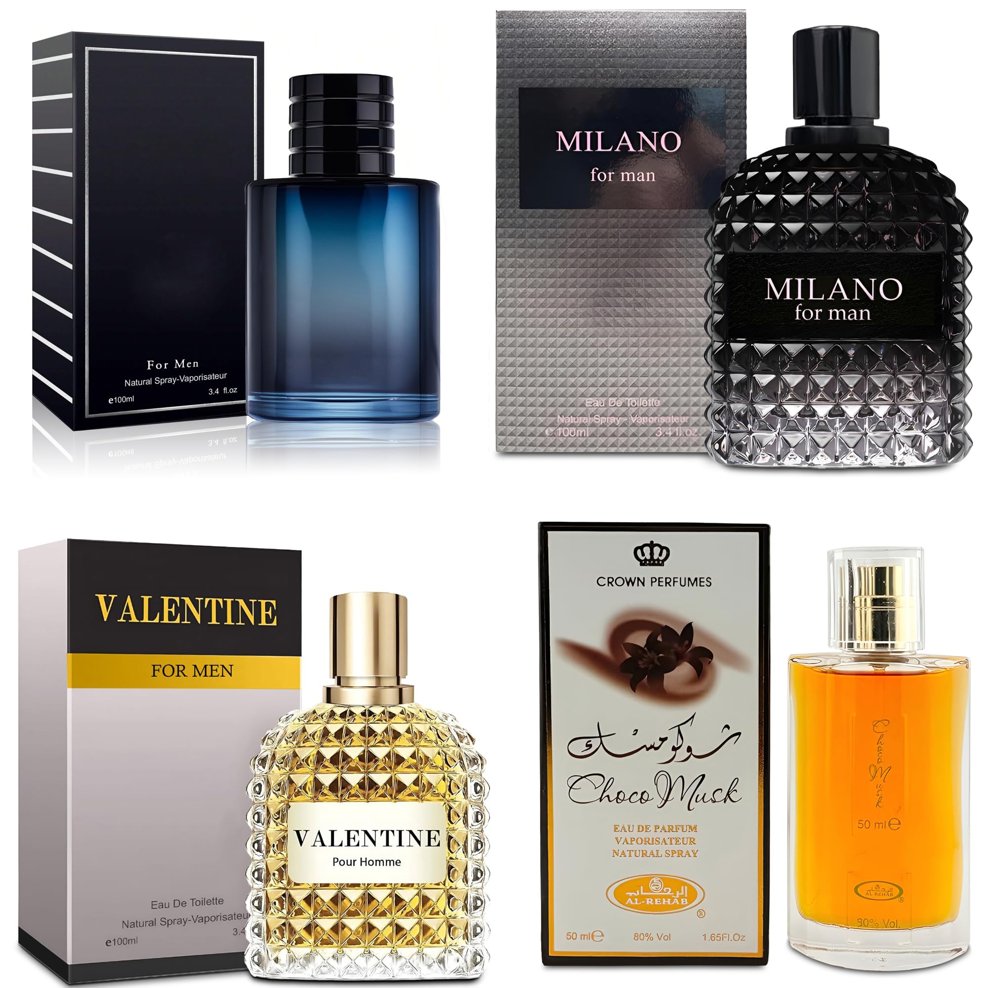 Amazon.com : AFLUXE 4-Piece Cologne for Men Includes Choco Musk/SE