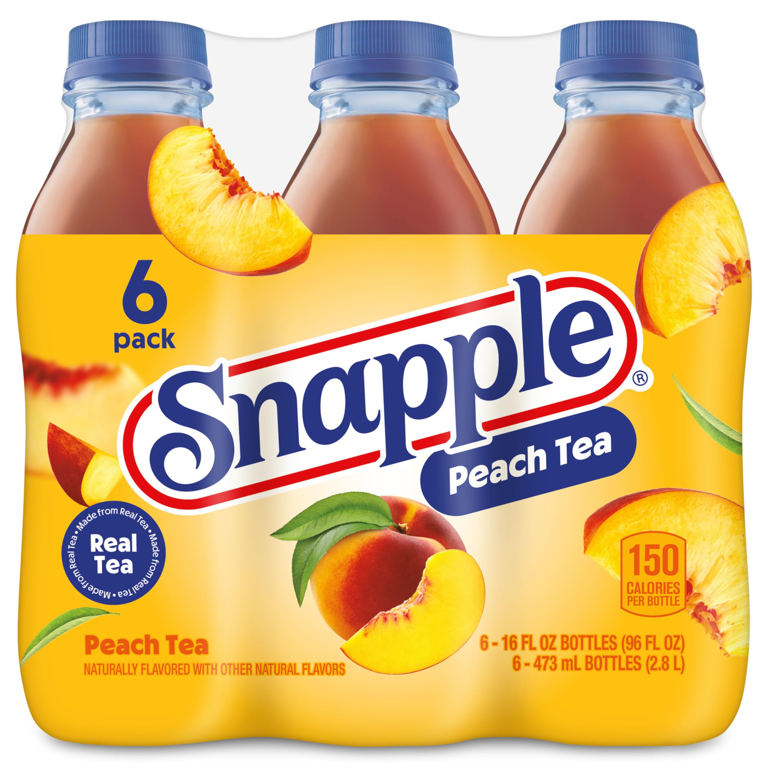 Snapple Peach Tea, 473 ml, Kunststoffflaschen, 6 Stück, 473 ml, 24 Stück