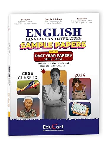 Educart CBSE English Language and Literature Class 10 Sample Paper 2023-24 (Introducing Revision Maps and Past Year Papers) 2024