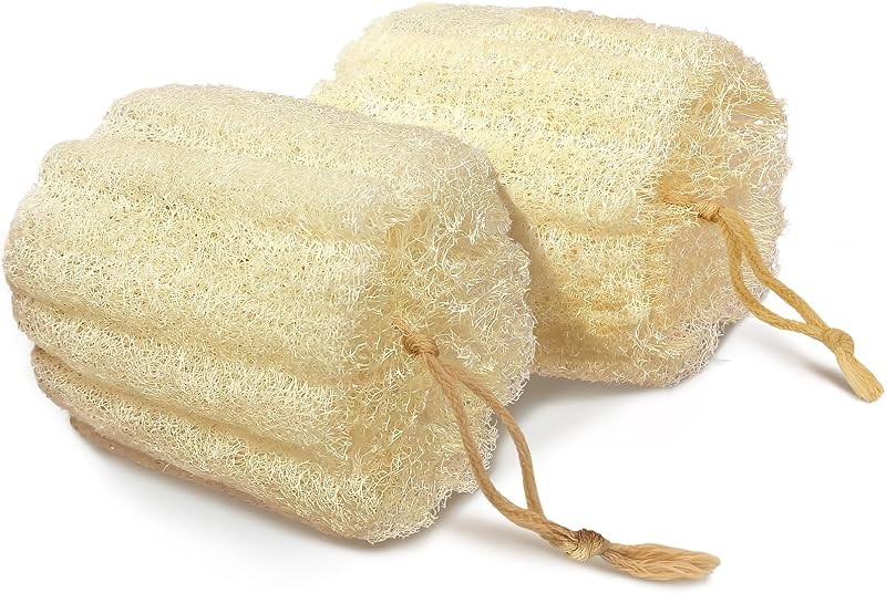 YIQINGJIE Bucha natural de luffa egípcia, pacote com 2