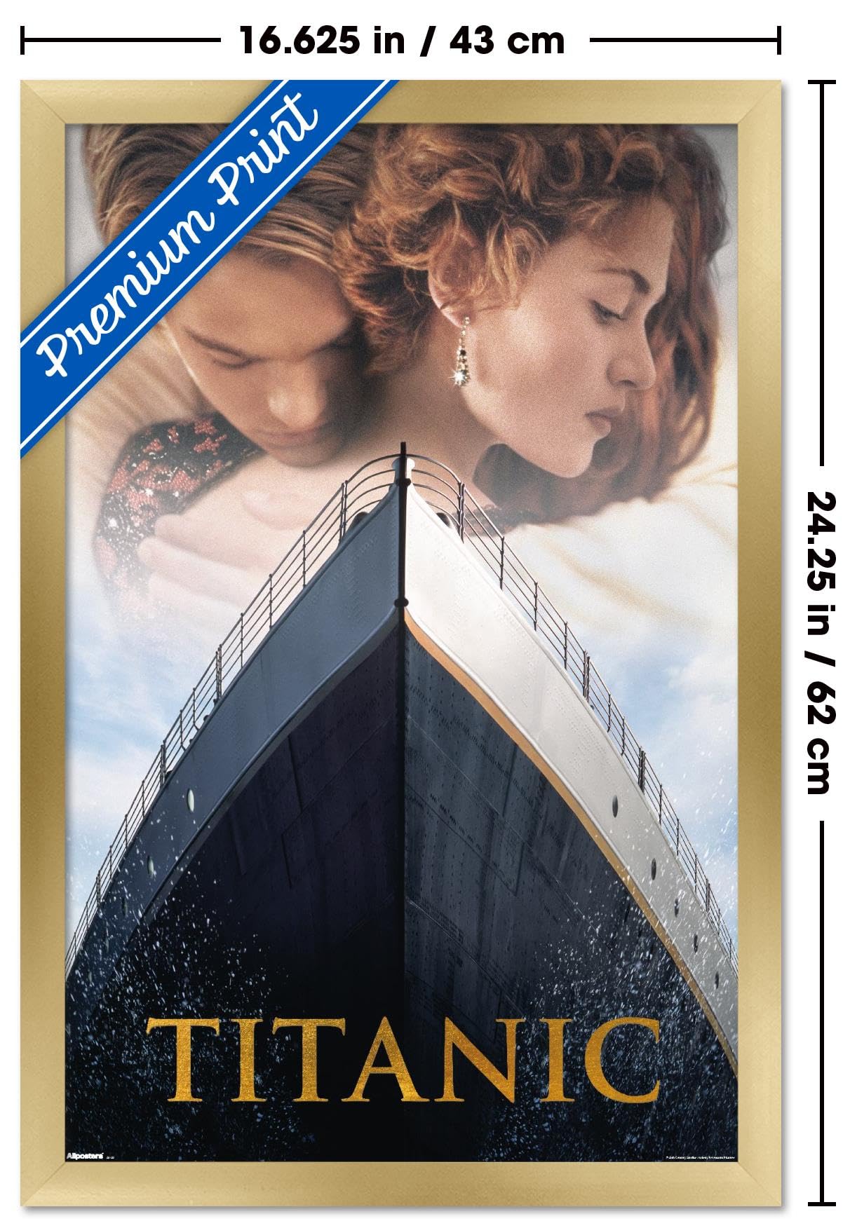 Amazon.com: Titanic (1997) - Embrace One Sheet Wall Poster, 22.4L