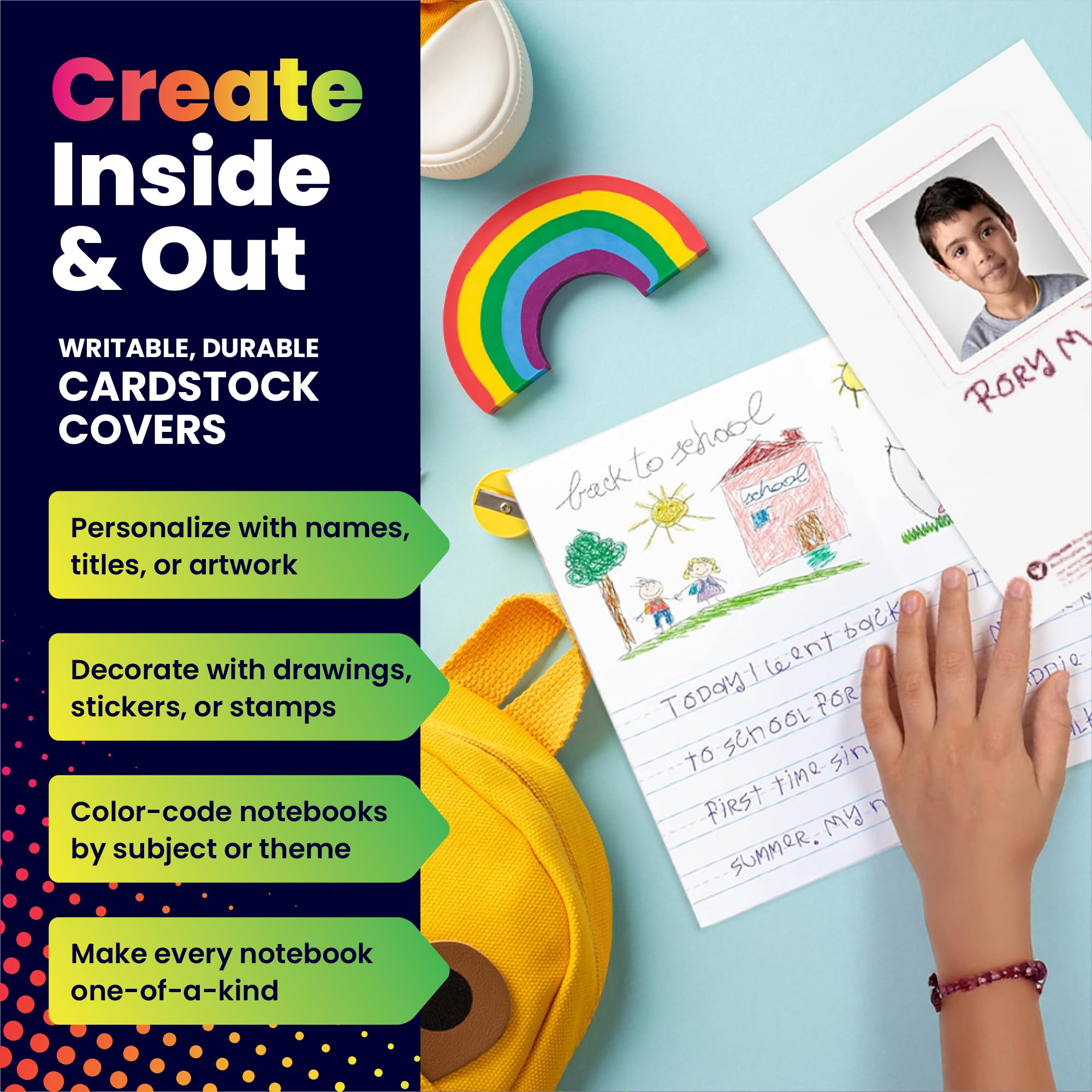 Hygloss 100 libri di fiabe vuoti per bambini, piccoli quaderni con copertina morbida bianca, 14 x 21,5 cm, 24 pagine a mezza righe, libri vuoti per bambini per scrivere storie e illustrare