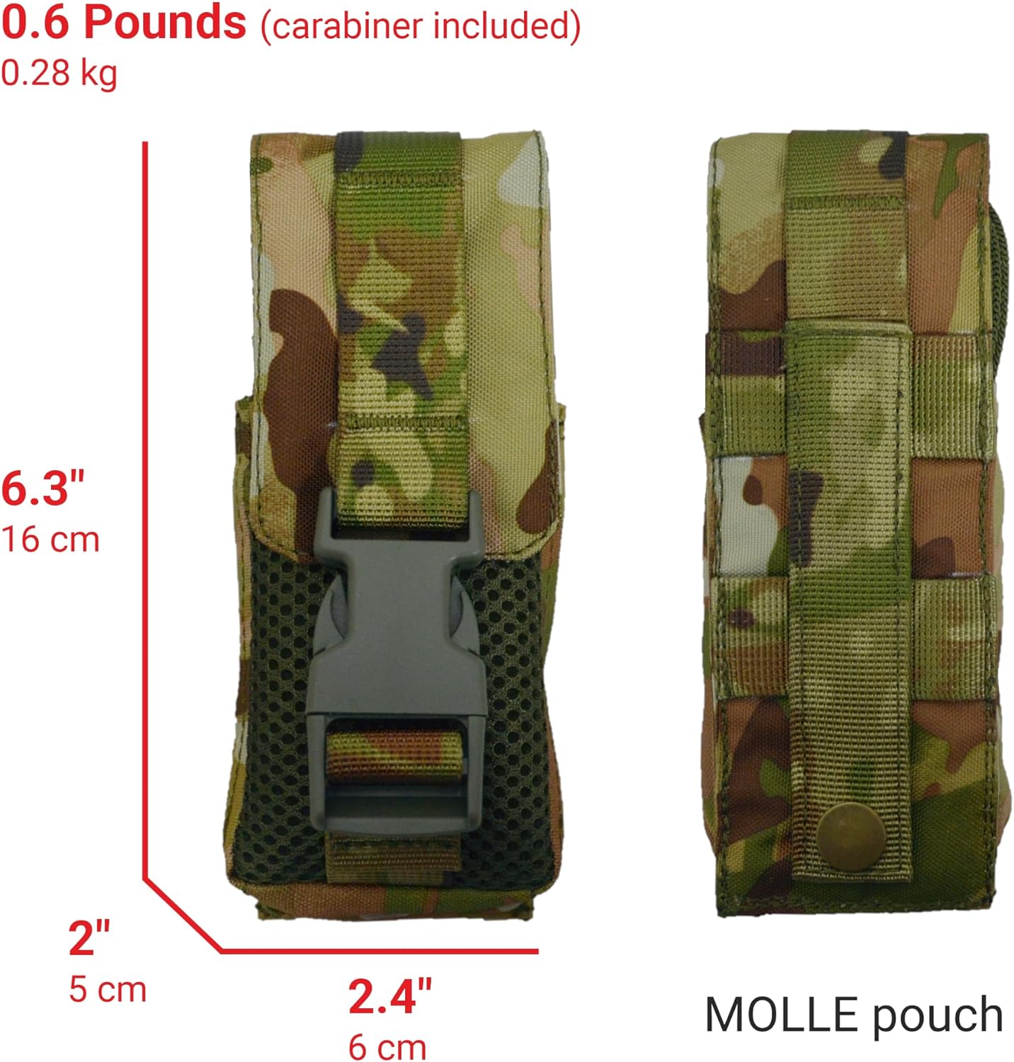 DERBY Tactical Drag Strap & 25kN Carabiner | 5600lbs/in Breaking Strength | 105" OD Green Rescue Sling & MOLLE Pouch | Heavy Duty Nylon Webbing for Emergency Extraction, SWAT, Police, Big Game Hunting