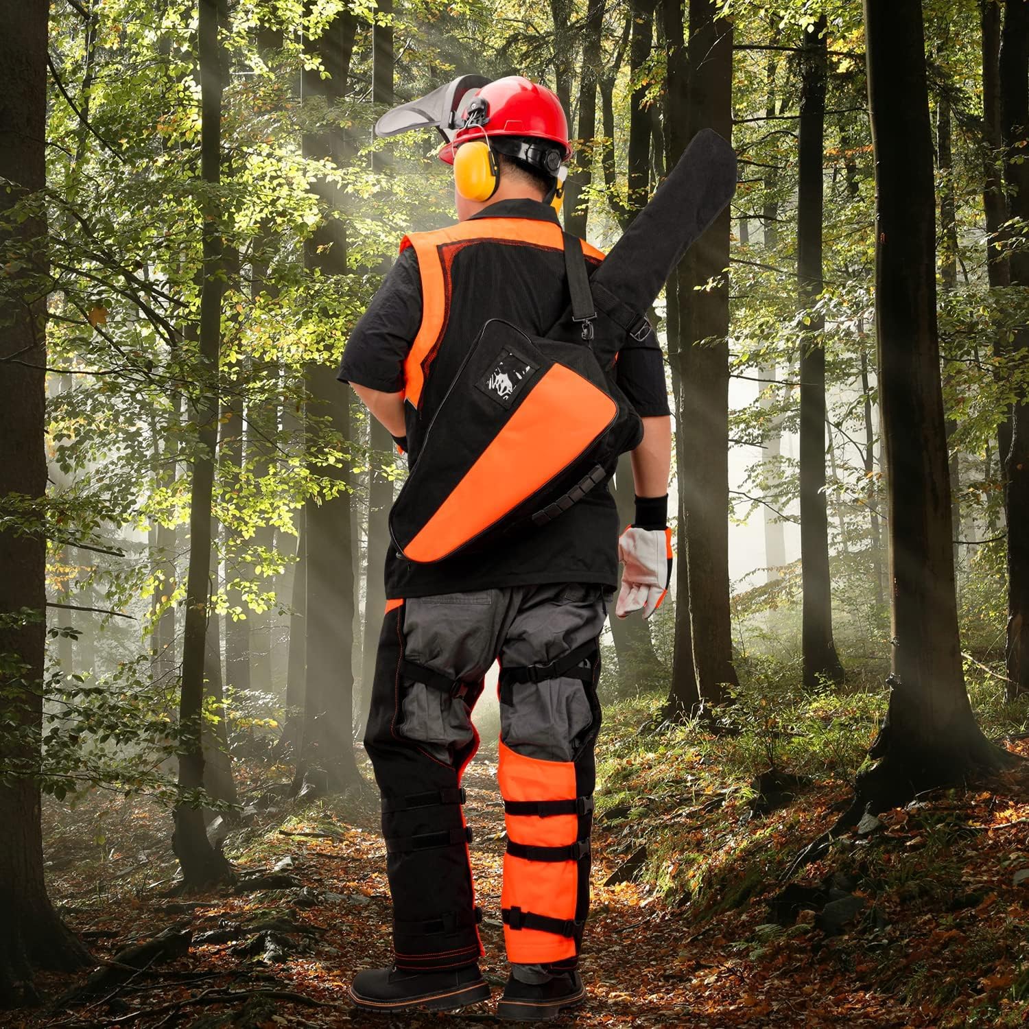 Chainsaw Bag - Size Upgrade, Improved Portable Chainsaw Carrying Case, Full Protective Chainsaw Storage Bag Fit for Stihl/Husqvarna 16"/18"/20" Chainsaws