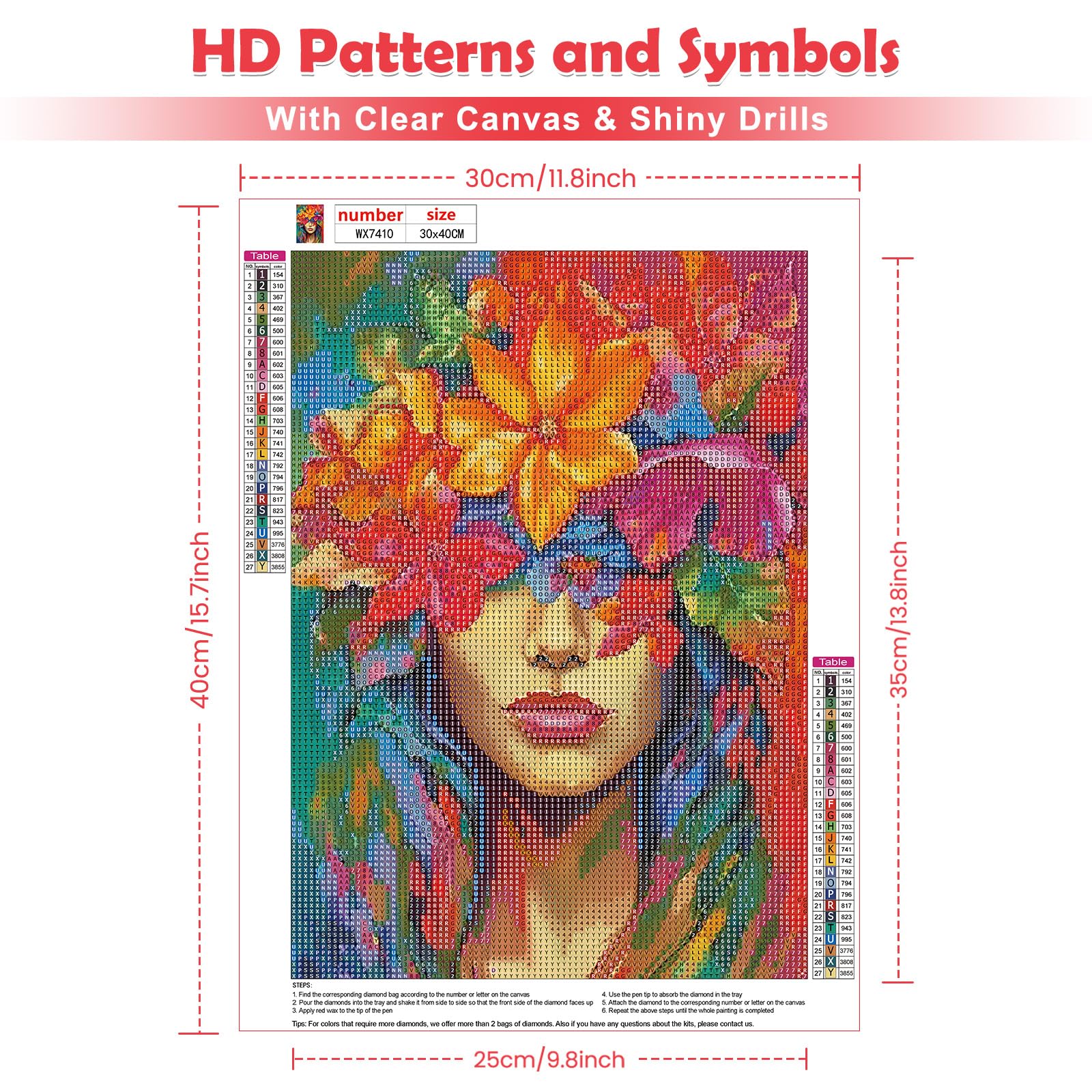 DIY Kits De Peinture Diamant De Dague Crâne Roses 5D Peinture Diamant Kit 30*40CM Diamant