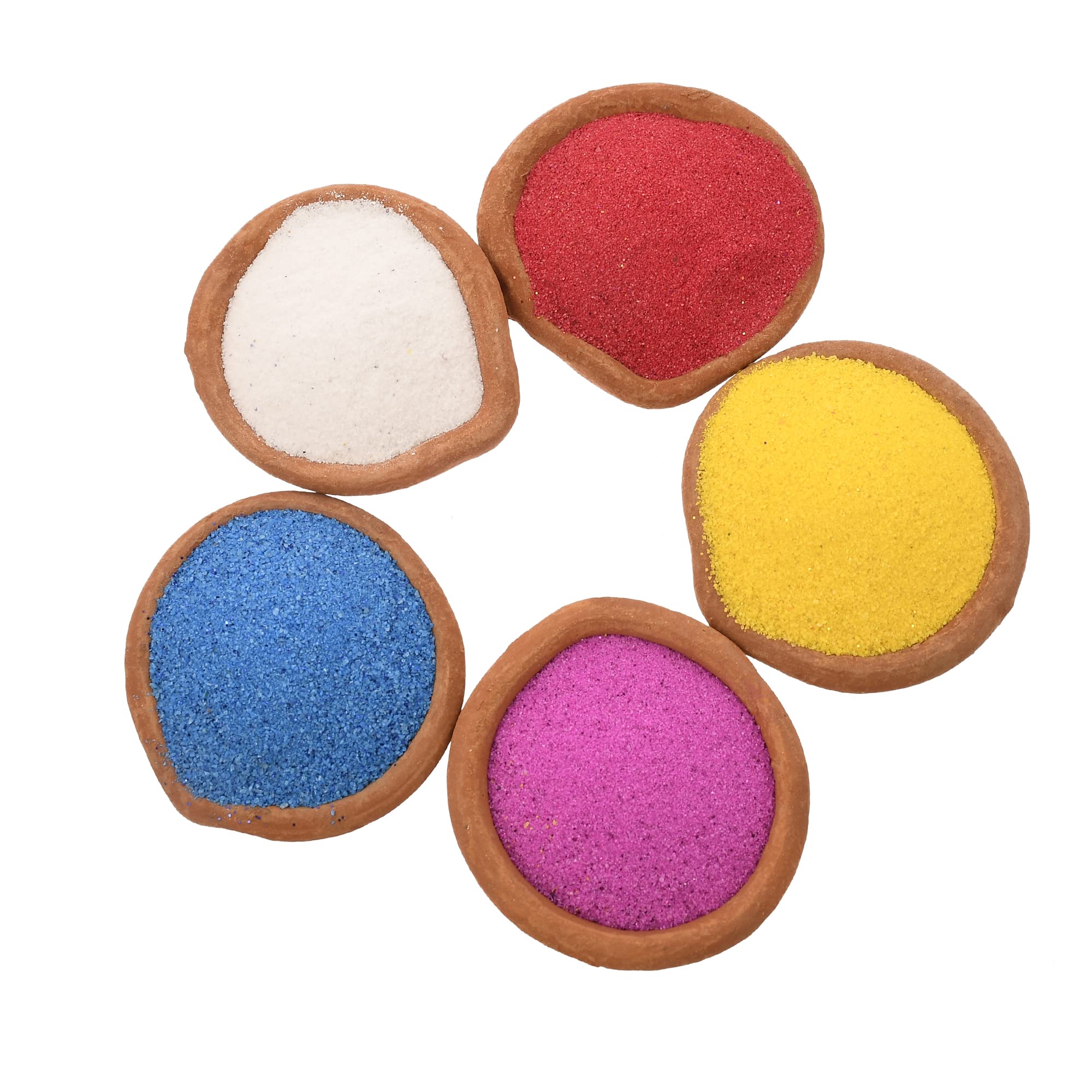 Rangoli Poeder Kleuren Fles Verpakking Multi Kleuren Premium Kwaliteit Kleuren voor Diwali Rangoli - Set van 10