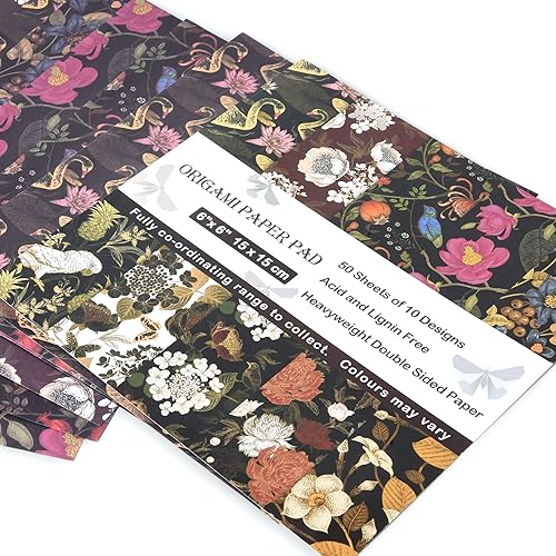 Vista 76 de Juego de 10 paquetes diferentes de papel de origami de 6 pulgadas, cuadrados, de doble cara, colores vivos, creación, fácil de plegar, manualidades