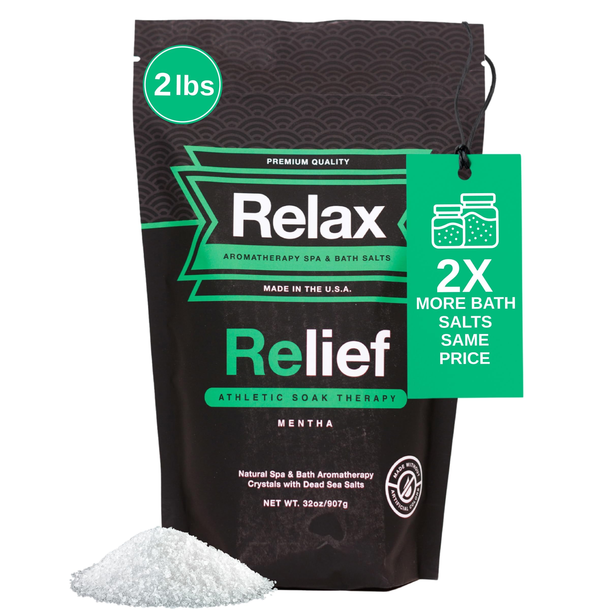 Relax Spa & Bath, Epsom & Sali del Mar Morto, sali da bagno per aromaterapia per vasca idromassaggio, bagno o spa, infusi con magnesio, sollievo per terapia atletica