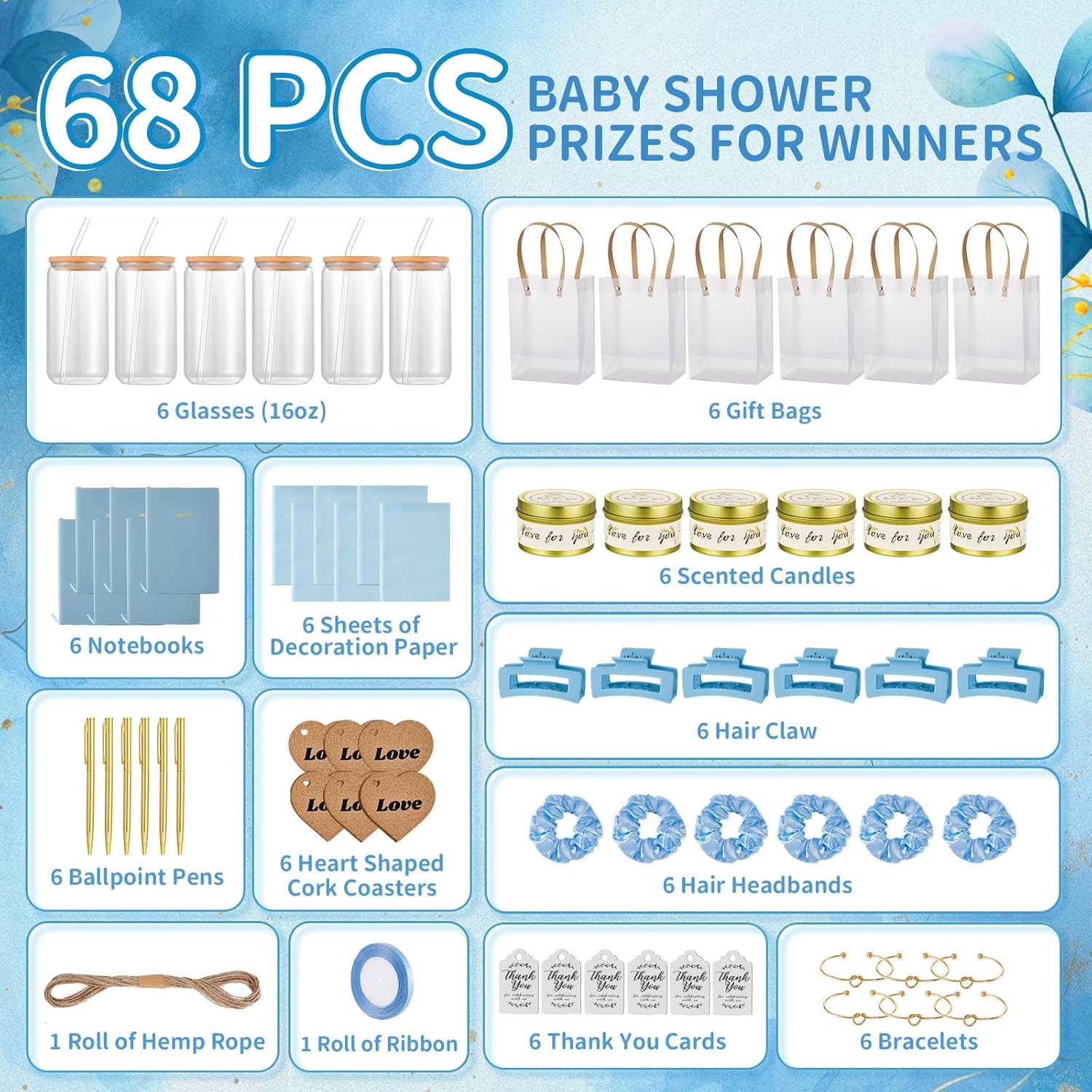 302PCS Baby Shower Prizes for Game Winners 30 Sets Gifts for Baby Shower Wedding Bridal Shower Favors