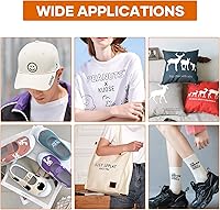 Vista 2 de HTVRONT Heat Transfer Vinyl Black Iron on Vinyl-12 x 60FT Black HTV Vinyl Roll Easy to Cut & Weed for Heat Vinyl Design