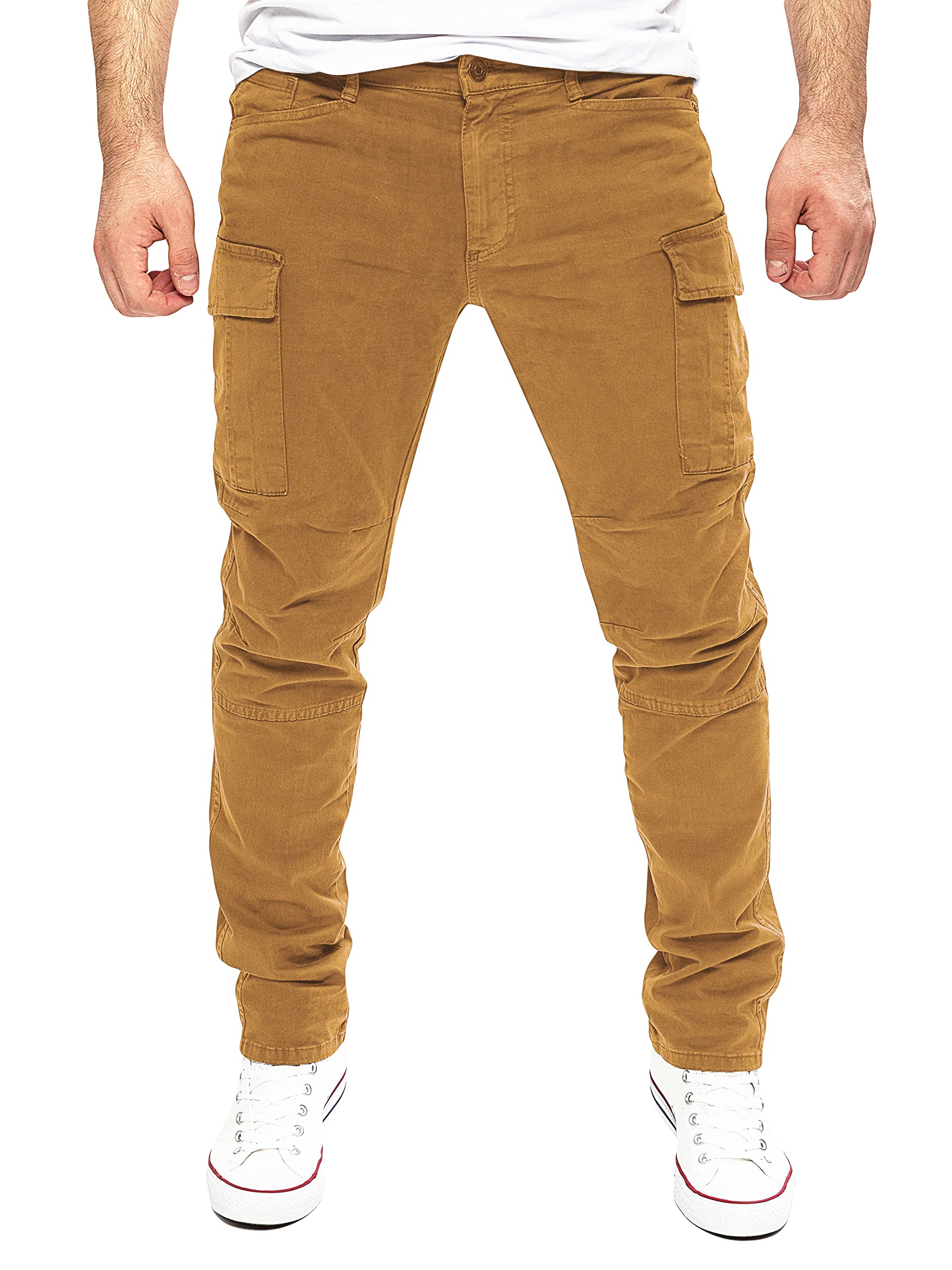 Yazubi Jayden - Hellbraune Cargohose Herren - Baumwoll Cargo Hosen Männer - Arbeitshose, Braun (Toffee 181031), W31/L32