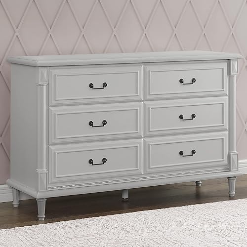 Miniatura 3 de Simmons Kids Juliette - Cómoda de 6 cajones con tapa cambiante certificado Greenguard Gold gris Moonstruck Bianca Blanco, Gris (Moonstruck Grey)