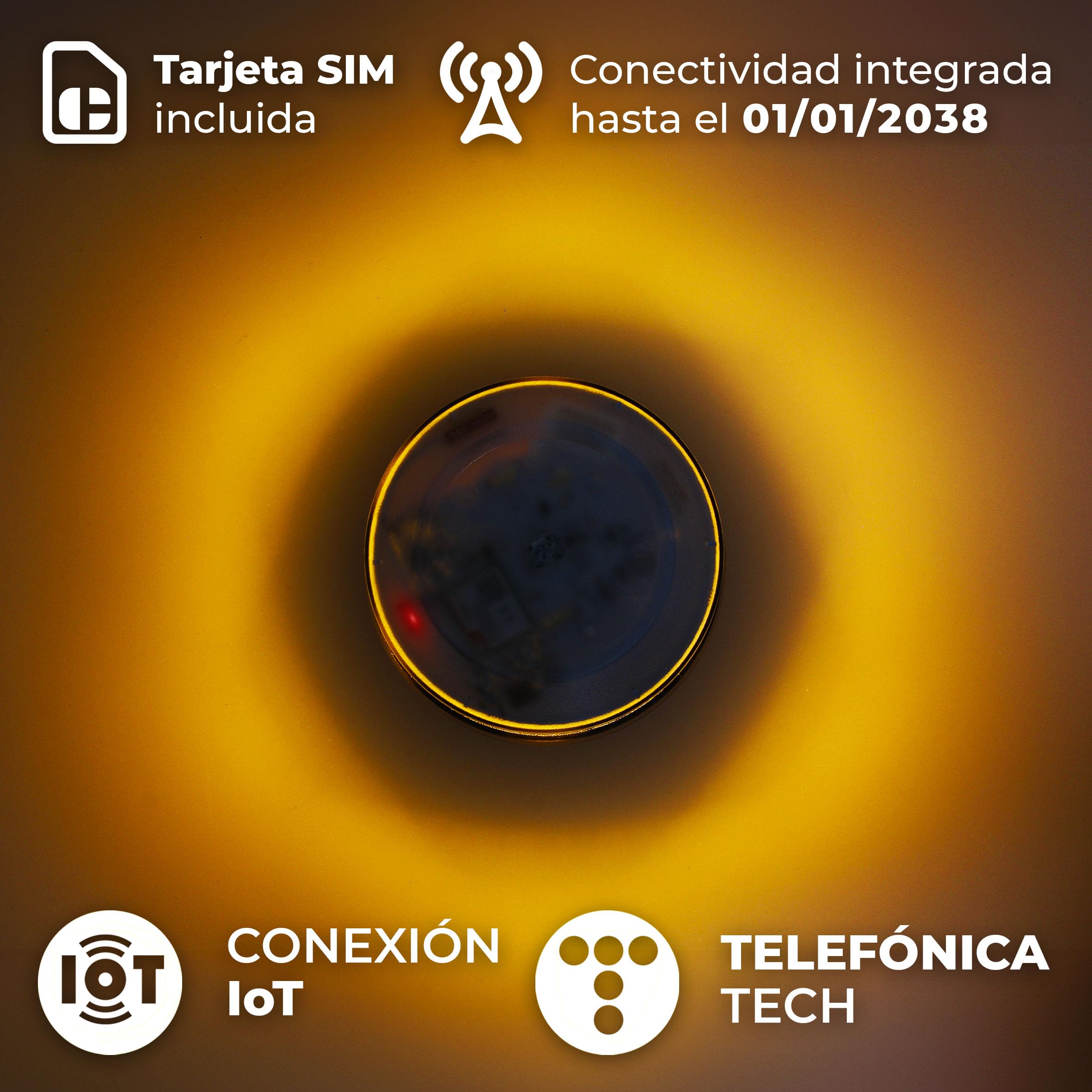 S SUMEX Luz de Emergencia V16 con Geolocalización Homologada por la DGT Baliza V16 SIM Incorporada y Activada Clasificación IP-54 Visibilidad a más de 1 Km Base Imantada Piloto Indicador de Conexión