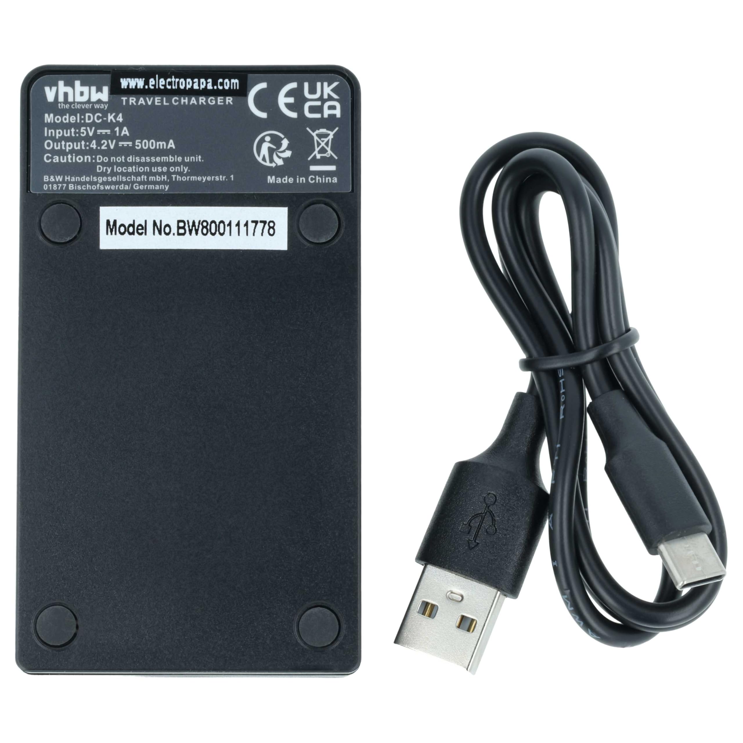 vhbw Oplader compatibel met Ricoh DX-1G, DX-2G, GR digital, GR camera
