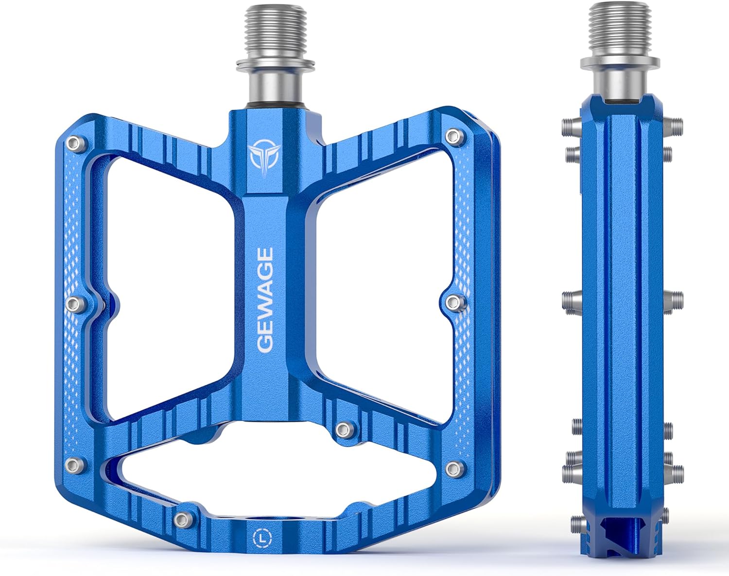 Mountain Bike Pedals Bicycle Flat Pedals 9/16" CNC Lightweight Aluminum Bicycle Pedals Sealed Bearing Wide Platform for Road Mountain BMX MTB Bike