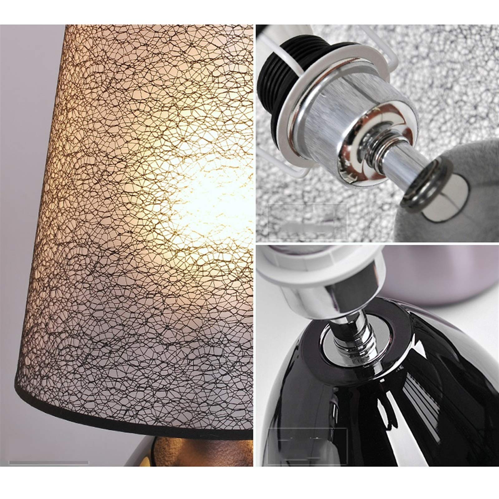 Lámpara de Escritorio LED Lámparas de Mesa Lámparas de mesita de Noche, pequeñas lámparas de Escritorio para Dormitorio, Sala de Estar con Base de Metal y lámpara de Tela Lámpara de Mesa Lámpara de