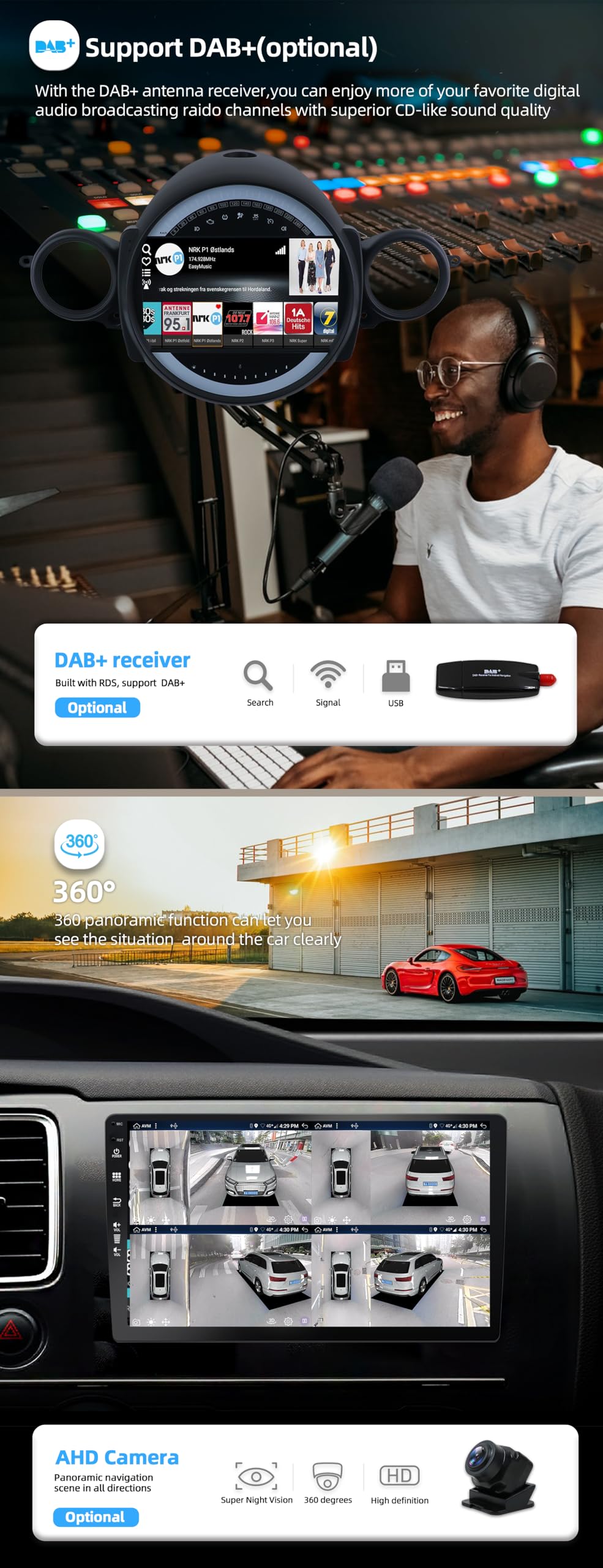 [6G+128G, Octa-Core] - Android 15 Autoradio Per BMW Mini Cooper R55 R56 (2007-2013) Radio GPS Navigation - CarPlay Android Auto - Camera & MIC - DAB Volante 360-CAM WiFi IPS 9 Pollice 2 Din