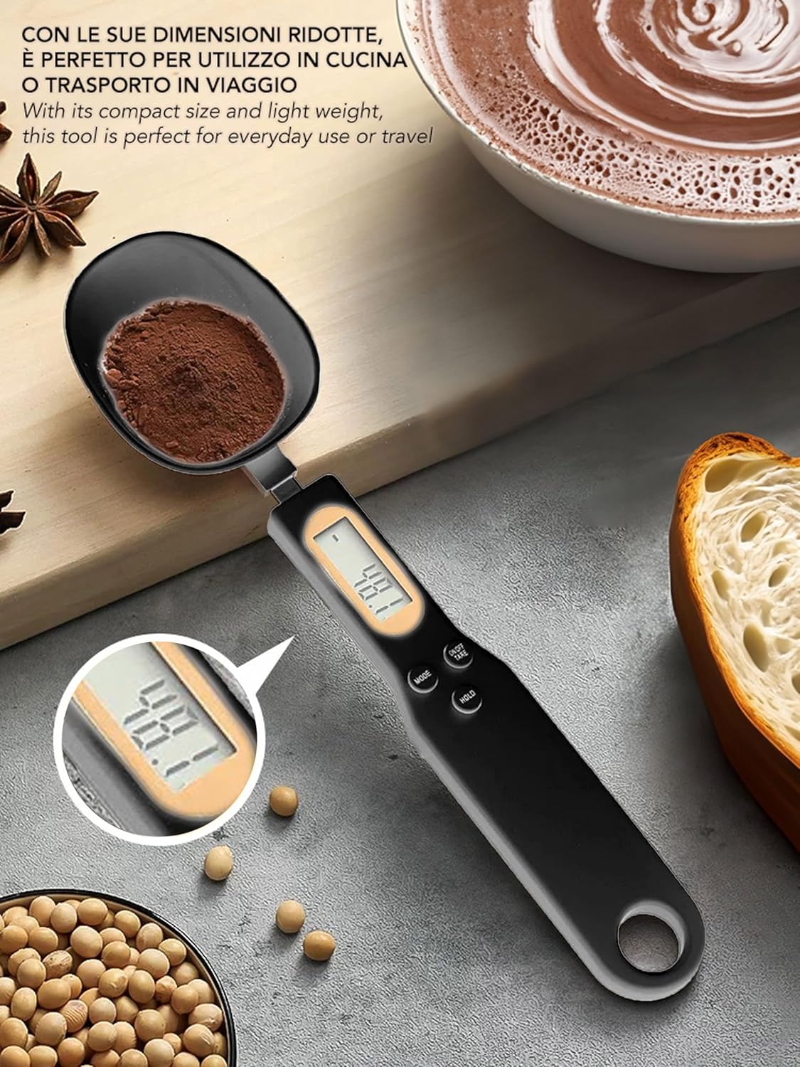 Balance Cuillère Numérique IPEA: Dosage précis pour une cuisine parfaite (1g-500g) - Image détaillée