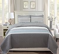 Vista 2 de GrandLinen - Juego de funda de edredón con estampado fino