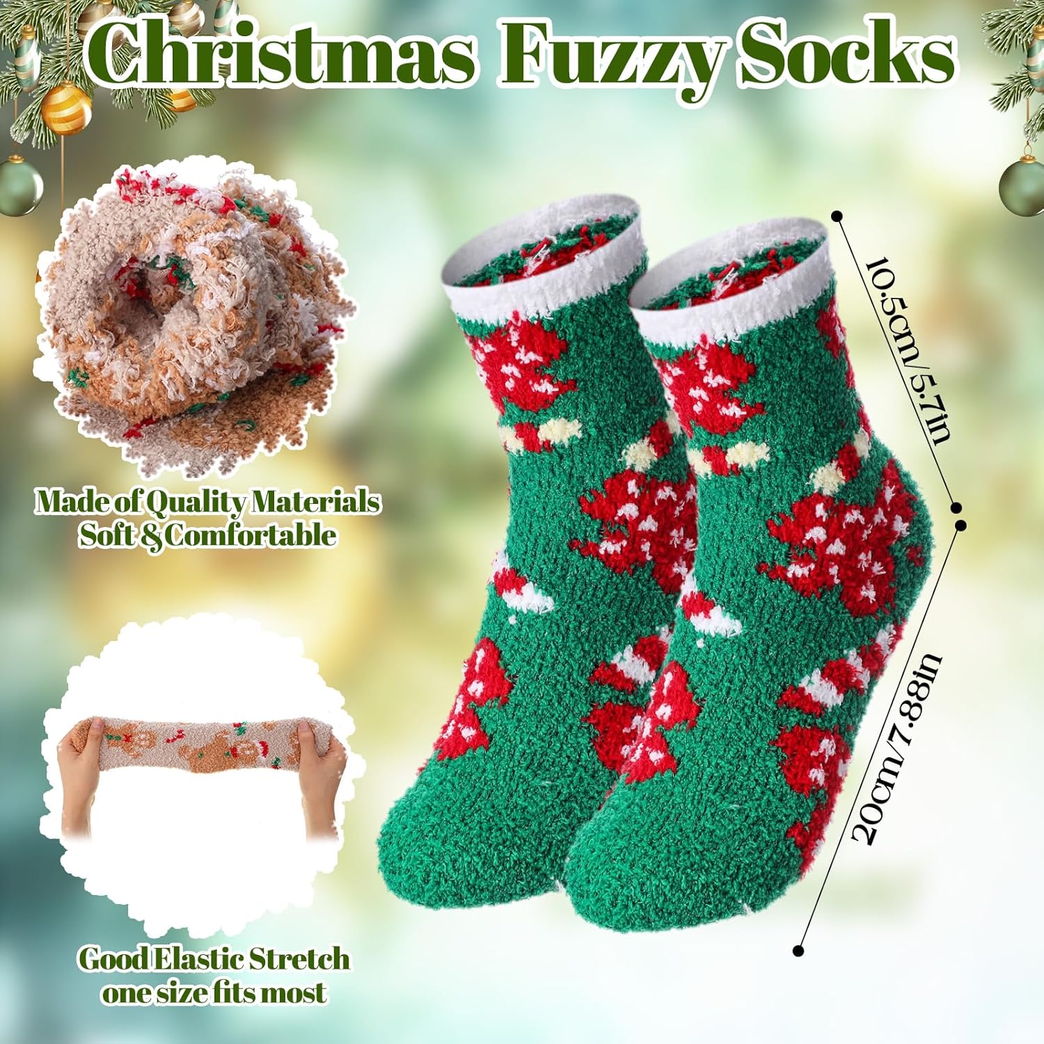 Handepo 24 Pairs Women Fuzzy Socks with Gift Tag & Ribbon, Warm Soft Plush Fluffy Heart Socks Bulk for Valentine's Day Gifts - Image 4