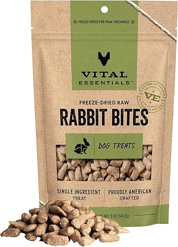 Miniatura 9 de Vital Essentials Golosinas crudas liofilizadas para perros de un solo ingrediente, tripa de carne, 2.3 onzas