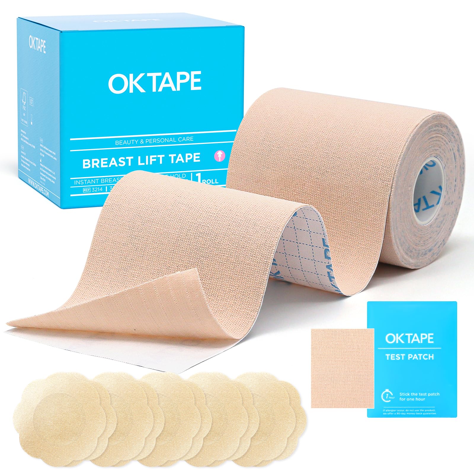 OK TAPE Breast Lift Tape, Boob Tape for Large Breasts Lift 3in x 16.4ft