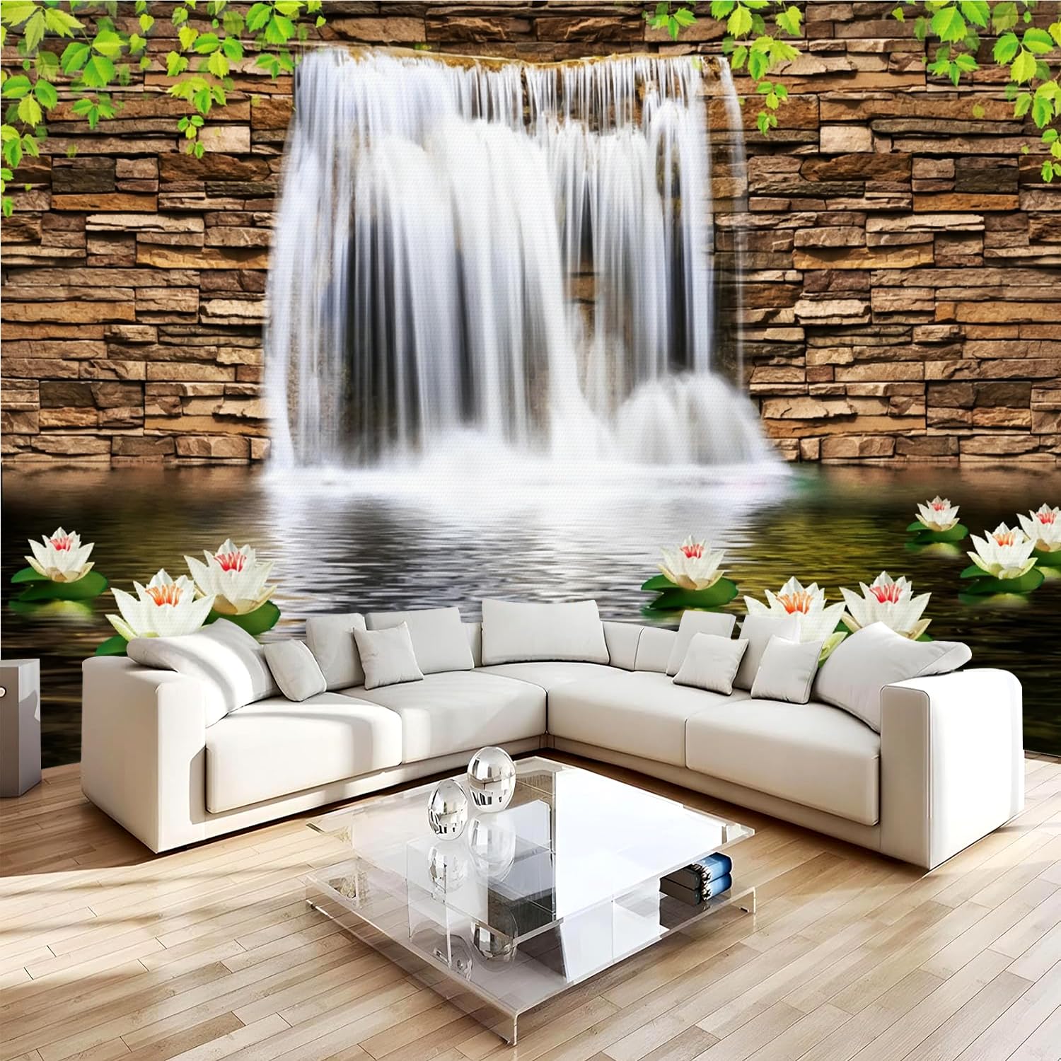 Carta da parati effetto 3D Autunno 350 x 256 cm Murale Non Tessuto Natura Paesaggio Fotomurale Stampa HD Moderna Poster Per Soggiorno E Camera Da Letto Design 1M3573